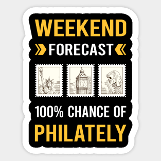 Weekend Forecast Philately Postage Stamp Stamps Sticker